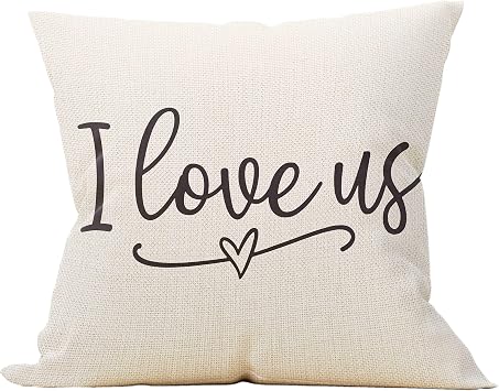 Mancheng-zi Cool Wedding Gifts for Couple I Love Us Pillow Covers 18x18