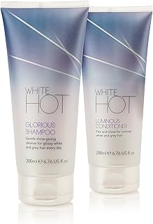 White Hot Shine Duo: Glorious Shampoo & Luminous Conditioner 200ml, shine & cleanse for glossy white & grey hair