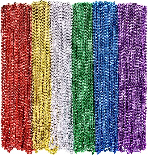 Miniatura 8 de Henoyso 240 collares de cuentas de orgullo a granel de 32 pulgadas, 0.236 in, collares de cuentas de arco iris para el mes del orgullo LGBT, desfile