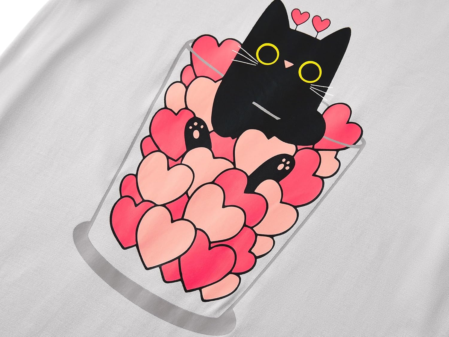 Tebbis Little & Big Girls Striped & Cat Pajama Set - Soft Modal Fiber 2-Piece Summer PJ’s in Sizes 6-18 - Image 3