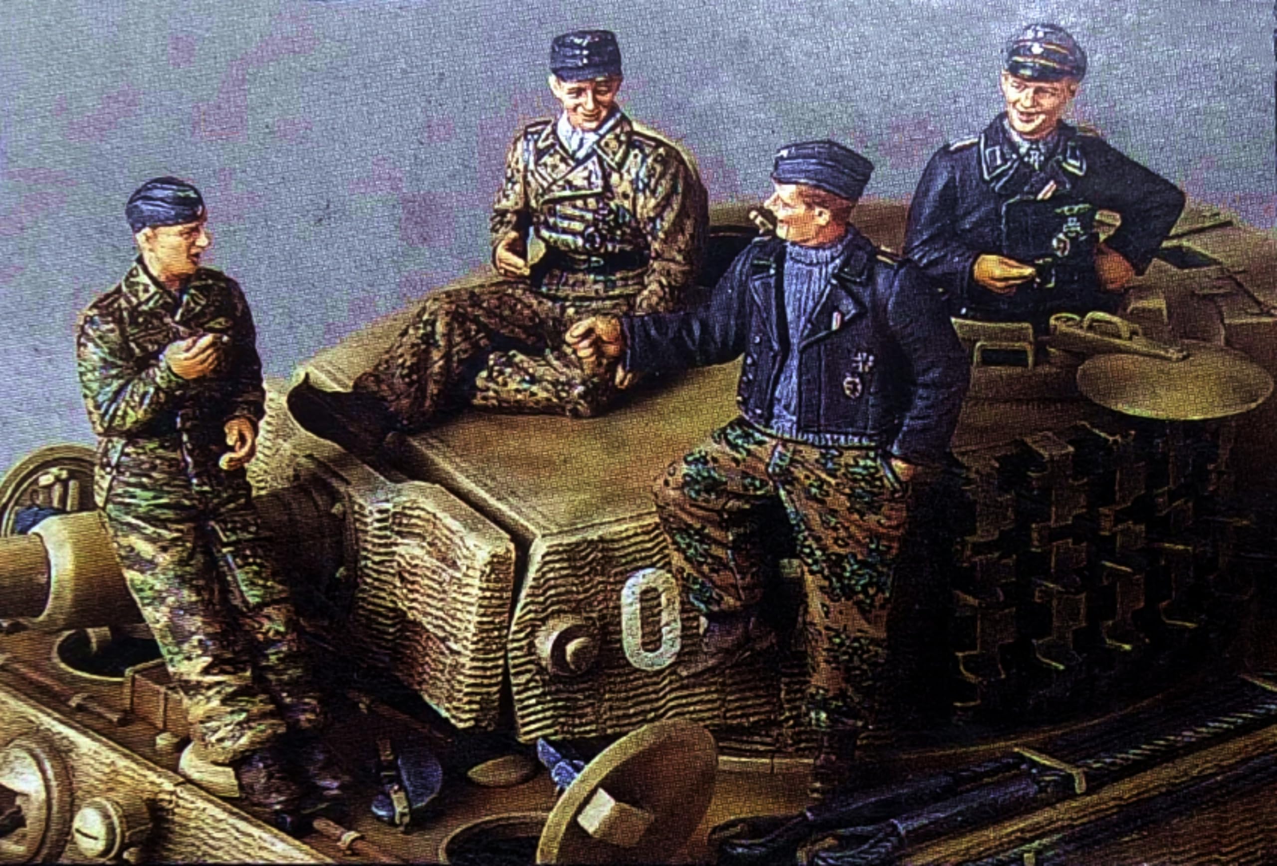 TRUEGRIS 1/35 WWII German Tank Soldier Resin Model Kit Unpainted and Unassembled (4 people, no tank) //k5w3J16
