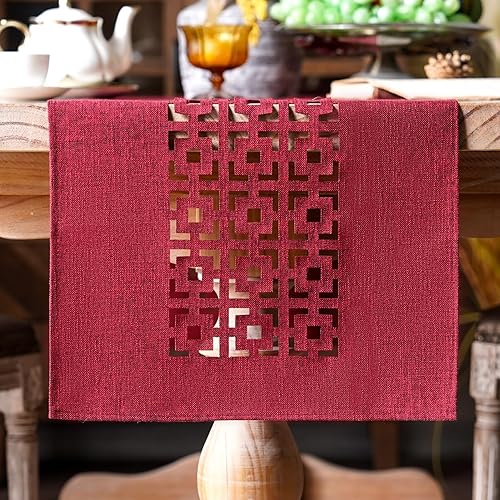 Miniatura 6 de ARTABLE Camino de mesa rectangular de tela para el hogar, jardín, con borde bien recortado para pícnics, interiores y exteriores, comedor, mesas