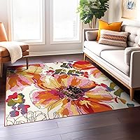 Vista 12 de Rugshop Alfombra de área con flores grandes, moderna, antiderrapante (antideslizante), para pasillo, de 2 x 10 pies, gris-azulado