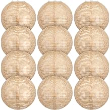 12 Pcs Print Burlap Paper Lanterns Round Chinese Paper Lanterns Decorative Farmhouse Classroom Decor Home Sweet Classroom Birthday Party Ceremonial Event 8 Inch