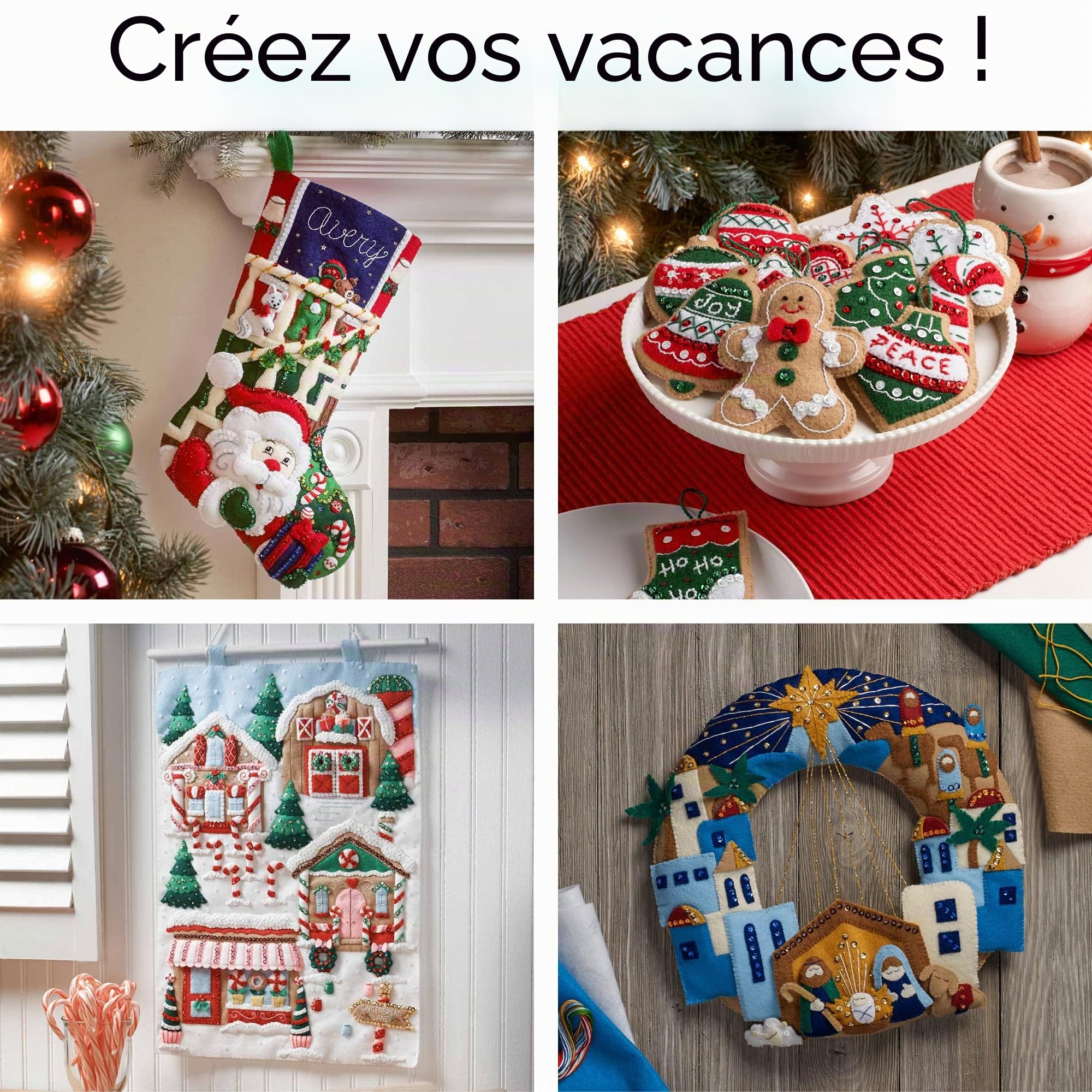 Bucilla Biscuits et Bonbons Guirlande Feutrine Appliques Kit-15 X 15"