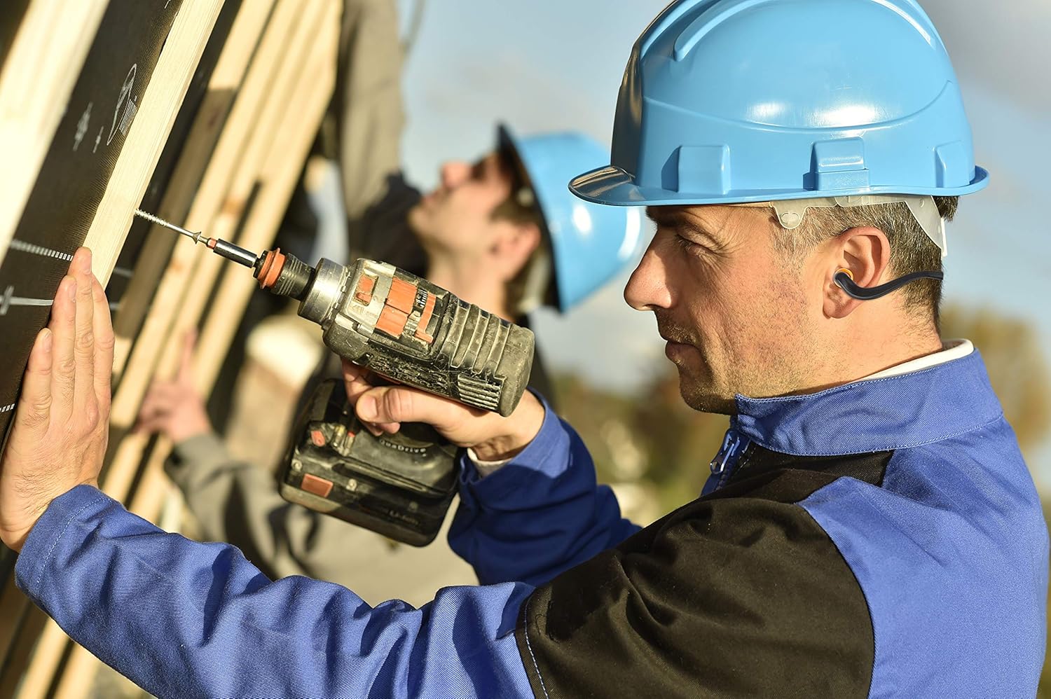 2 Banded Ear Plugs with 10 Pairs of Replacement Pods - Reusable Ear Protectors for Shooting, Construction, Hunting, Gun Range, Wood Working - Washable, Comfortable, and Lightweight Hearing Protection