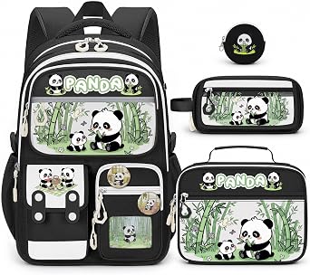 Capybara Backpack for Girls, 4 PCS Capybara Backpack with Lunch Box Set