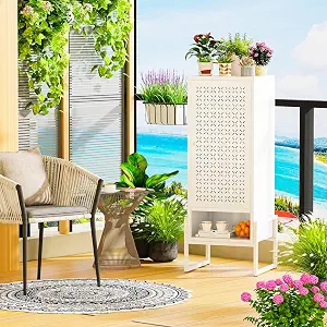 Outdoor Storage Cabinet, Heavy-Duty Metal Patio Cabinet