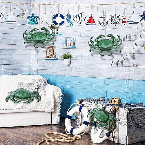 Miniatura 6 de Jet Creations Cangrejo inflable de animales acuáticos, paquete de 4, 20 pulgadas de ancho, juguetes de piscina, accesorio para fotos, centro de mesa