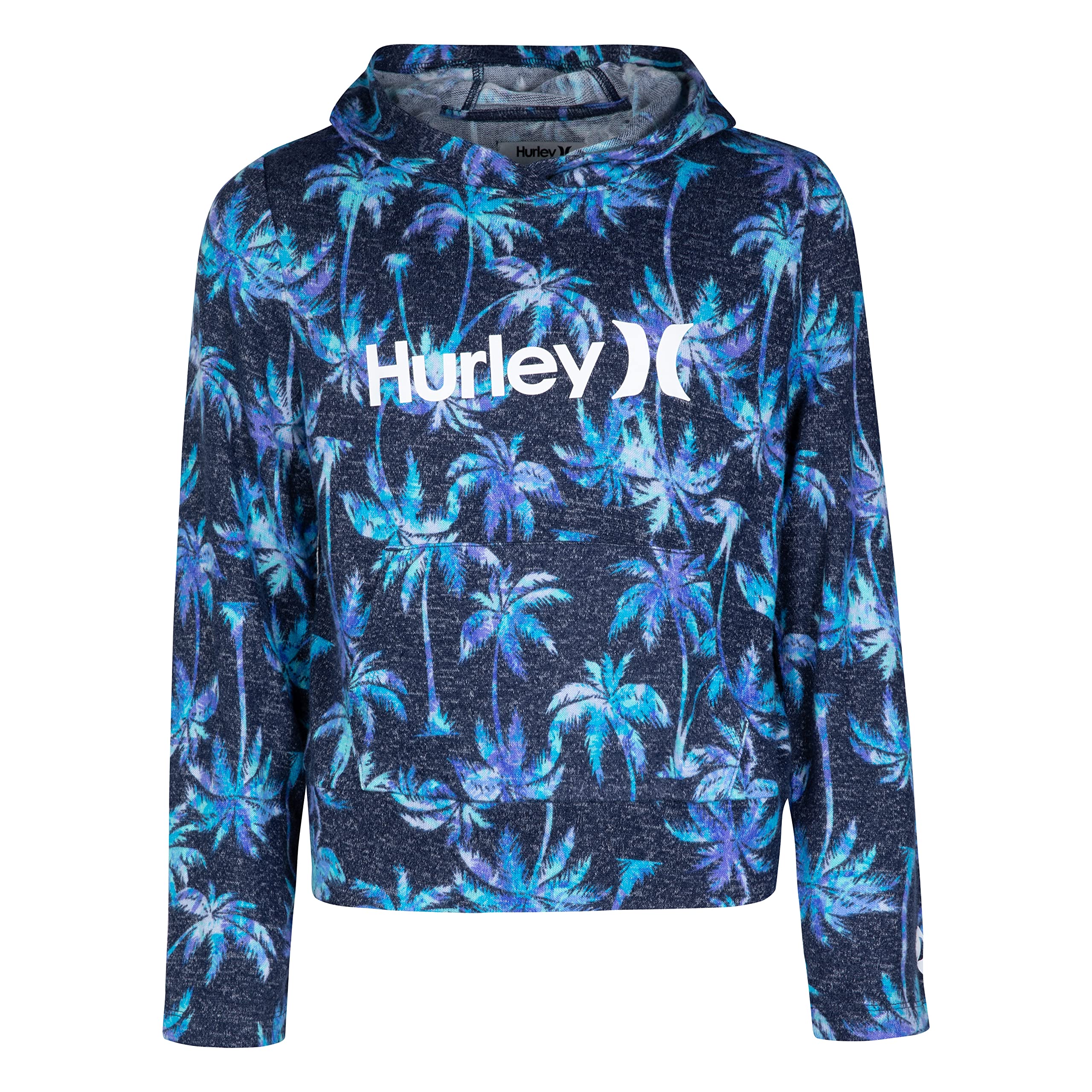 Hurley Girls Navy Floral ' One And Only Pullover Hoodie, 10