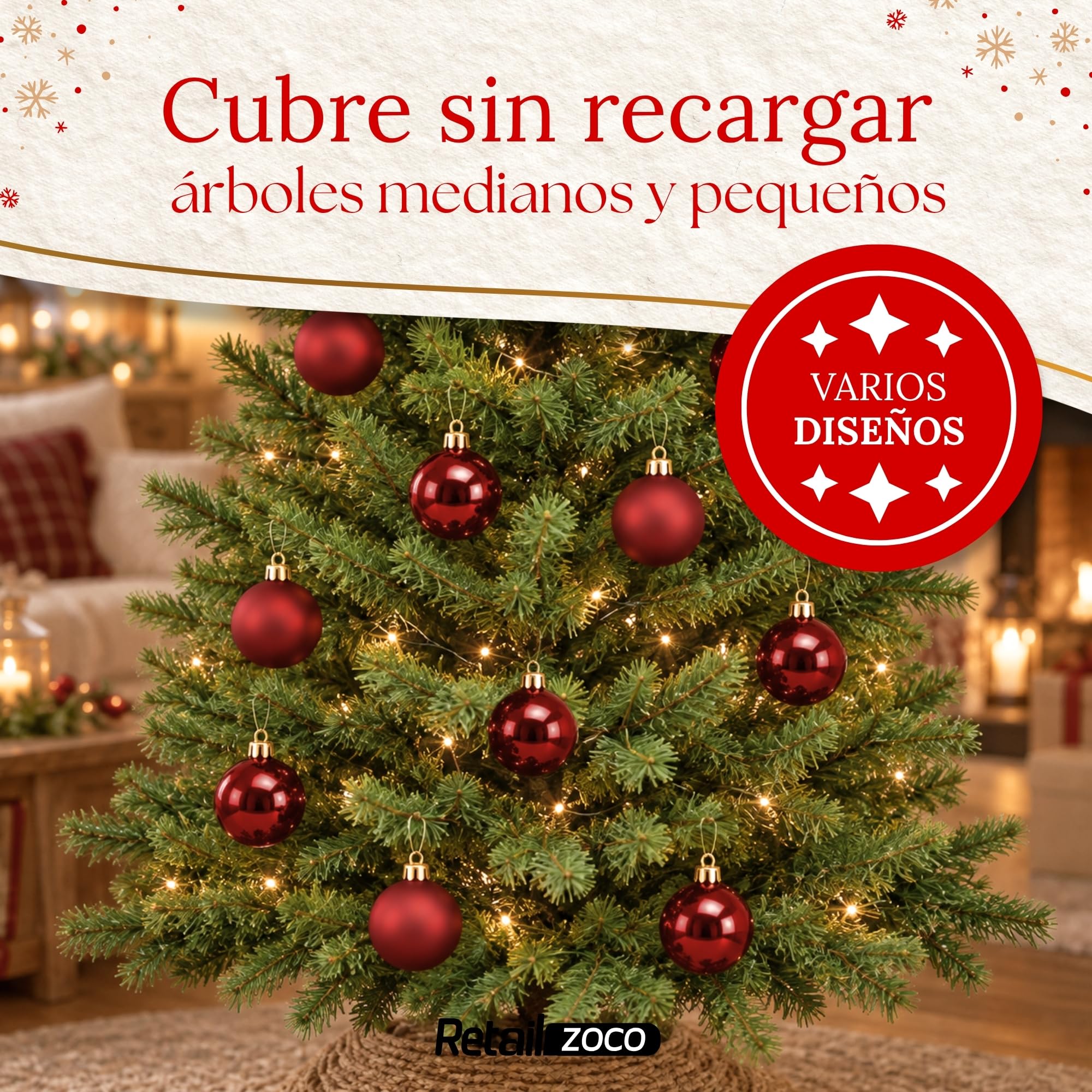 Bolas de Navidad, Adornos Arbol Navidad, 6 Piezas, Rojo Oscuro - imagen 5