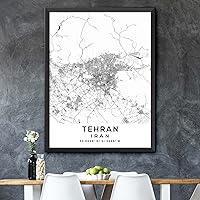 Vista 5 de Mapa de Teherán, Irán, Light 2 (18x24)