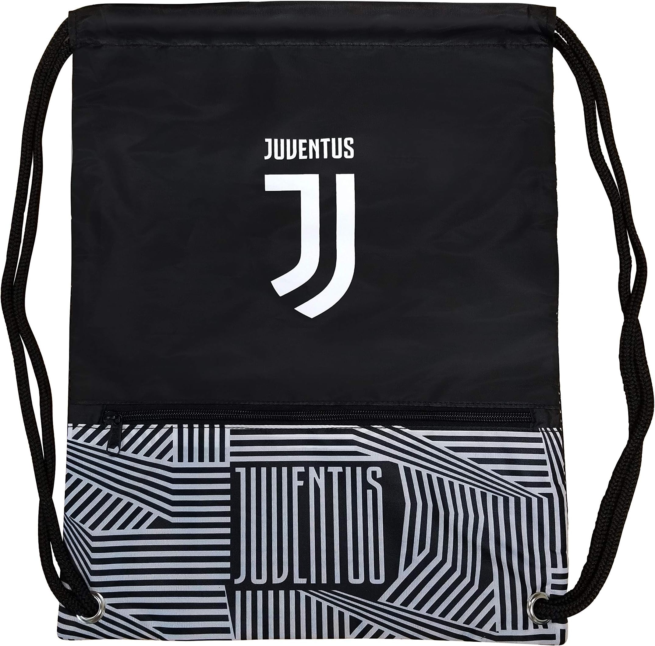 Juventus F.C. Drawstring Cinch Bag (One Size, PATTERN LIQUIFIED)
