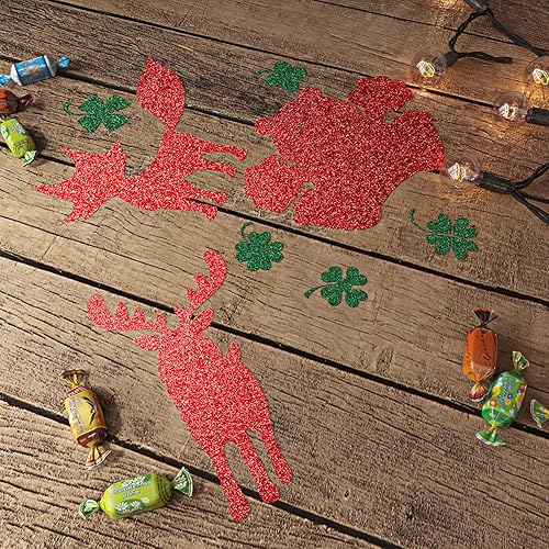 Miniatura 7 de FunStick Papel tapiz con purpurina roja rubí, borde autoadhesivo, bordes de pared de color rojo brillante, papel de contacto con purpurina roja,