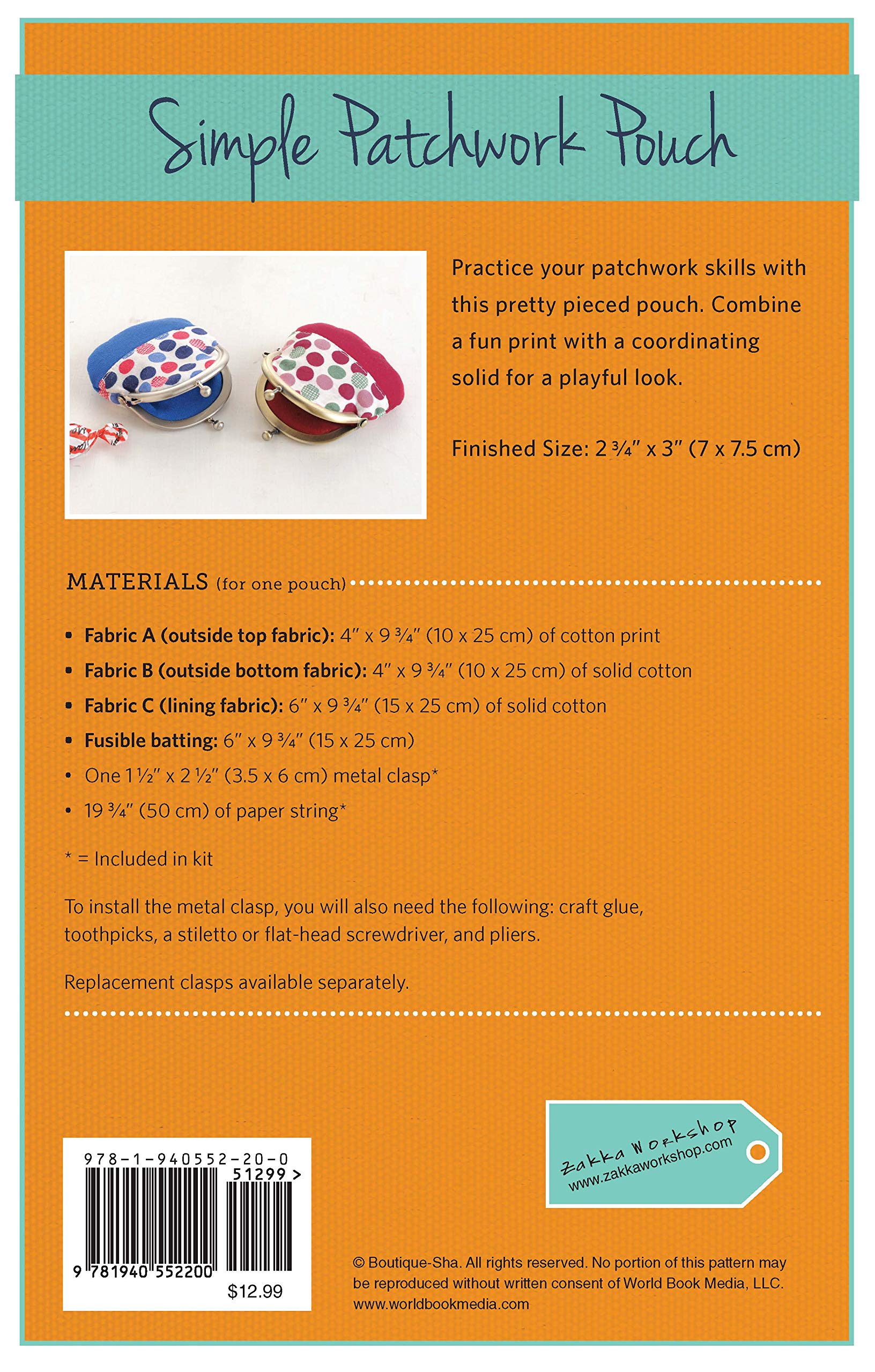 Simple Patchwork Pouch Kit-