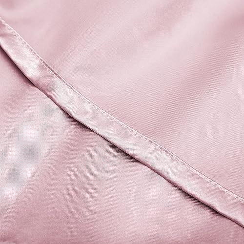 Miniatura 5 de Fatapaese Juego de 2 fundas de almohada de satén tamaño King fundas de almohada de color rosa polvoriento para cabello y piel 20 x 36 pulgadas