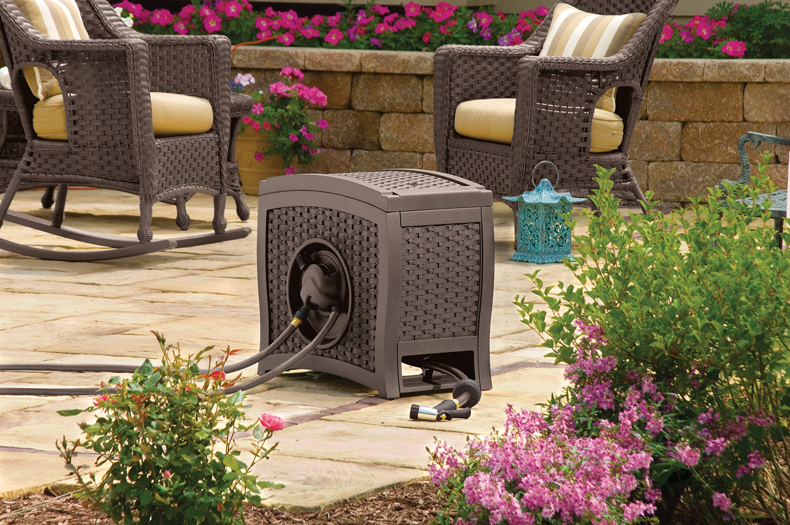 Buy Suncast Aquawinder 125' Wicker Garden Hose Reel Lightweight