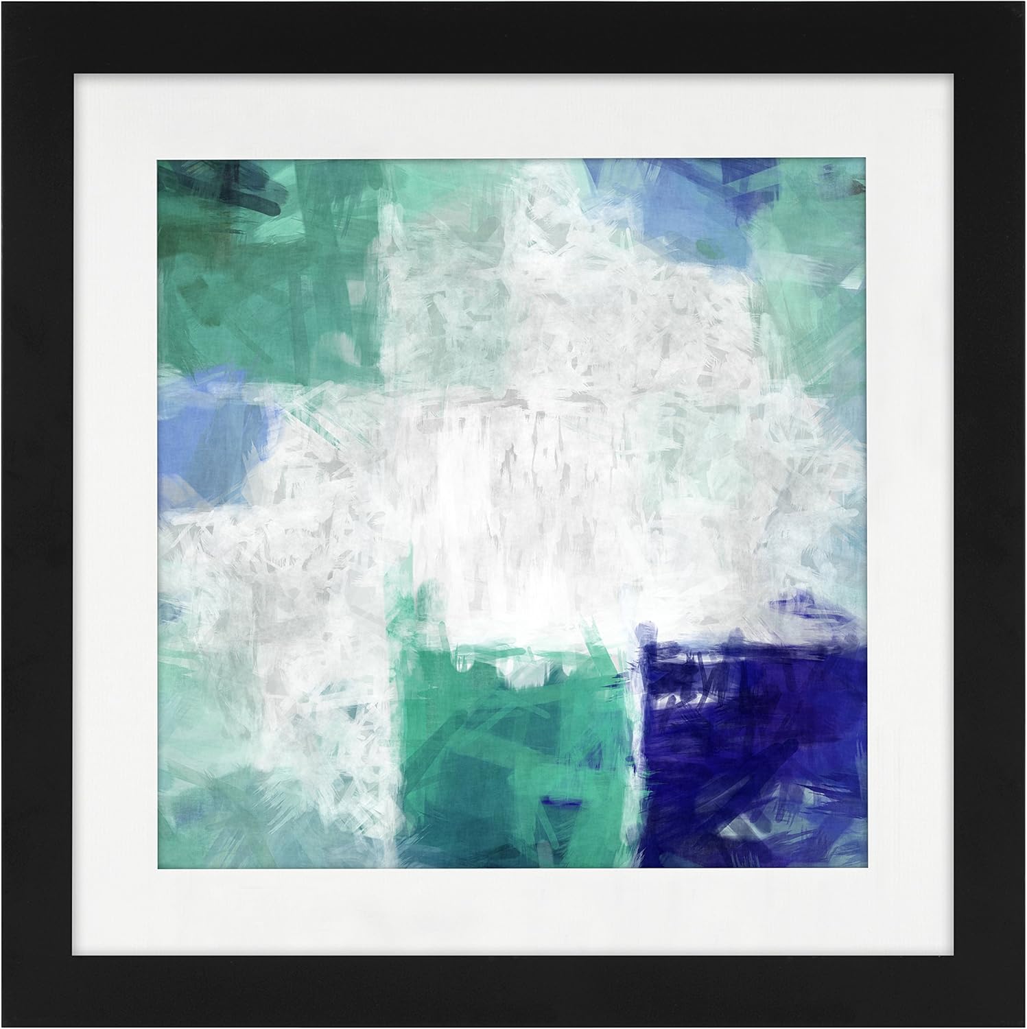 MCS Framatic Modern 12x12 Inch Frame with Mat for 10x10 Inch Photo, Black (302196)