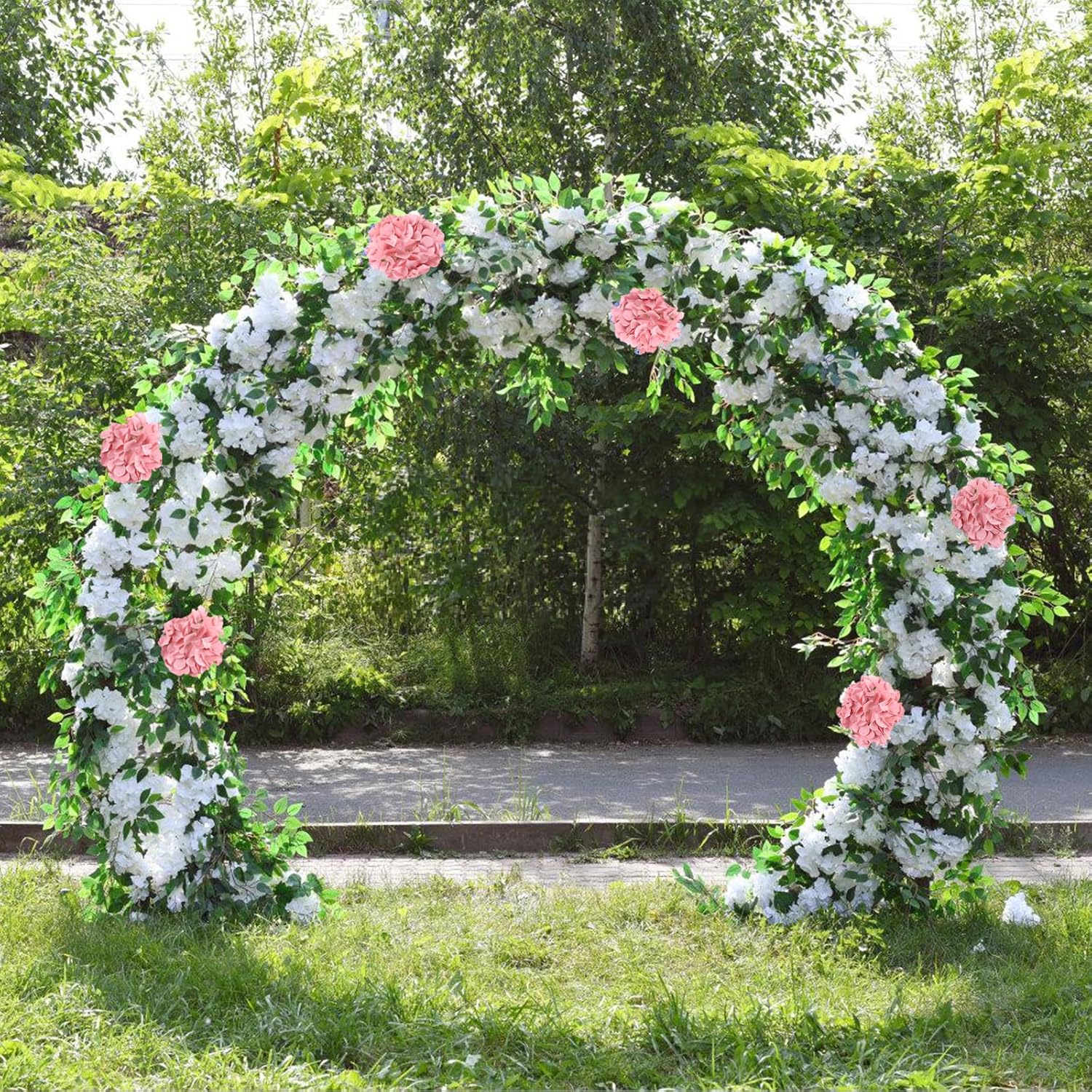 AVIVIHO 65pcs Fake Flowers Dusty Rose Hydrangea Artificial Flowers Bulk (Not Squished, No Steaming Need) Silk Flowers with Stems for Wedding Decor,Home,Baby Shower,Table Centerpieces Decoration - Image 6