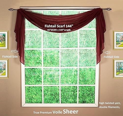 Vista 449 de Today's Curtain - Cortina Emelia de gasa original, panel de 84 pulgadas, negro, 60 pulgadas de ancho x 84 pulgadas de largo