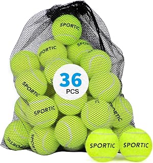 Tennis Balls, Training Tennis Balls, High Bounce Practice Tennis Balls with Mesh Bag for Easy Transport, Pet Dog Playing Balls, Duty Felt Pressurized Tennis Ball for Beginner Training