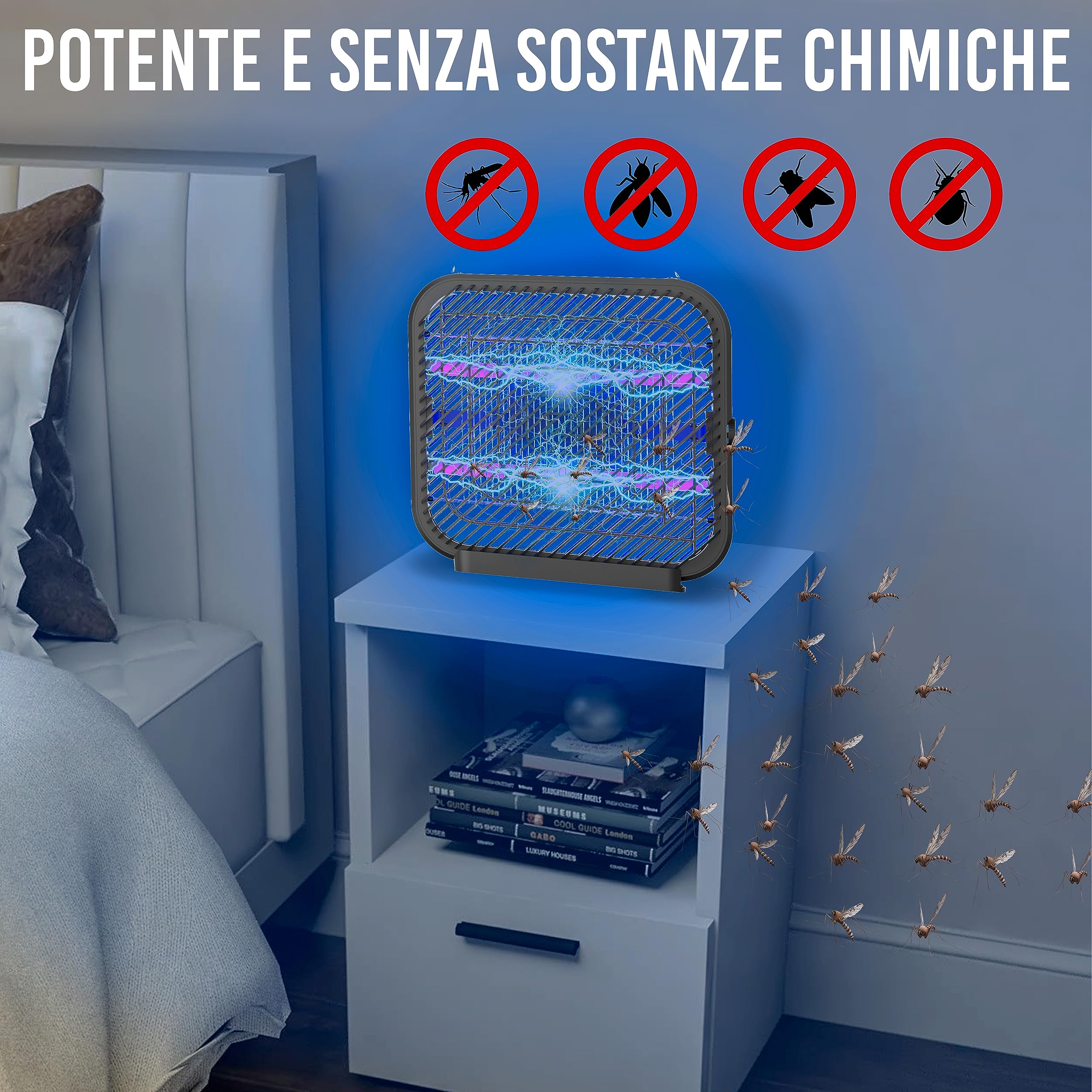 Trade Shop - Zanzara Killer Lampadina Led E27 Bulbo Con Luce Blu Attira E Fulmina Zanzare 85895960