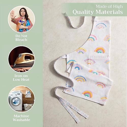 Miniatura 3 de Maison d' Hermine Delantal 100% de algodón para mujeres con bolsillo de cocina delantal de chef para hombres, cocina, jardinería, servidor, camarera