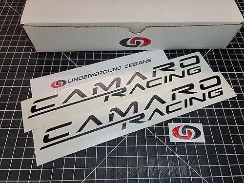 Miniatura 3 de Camaro Racing Calcomanías (2 unidades) Adhesivos laterales para panel basculante LSX LTX Select Color (rojo brillante)