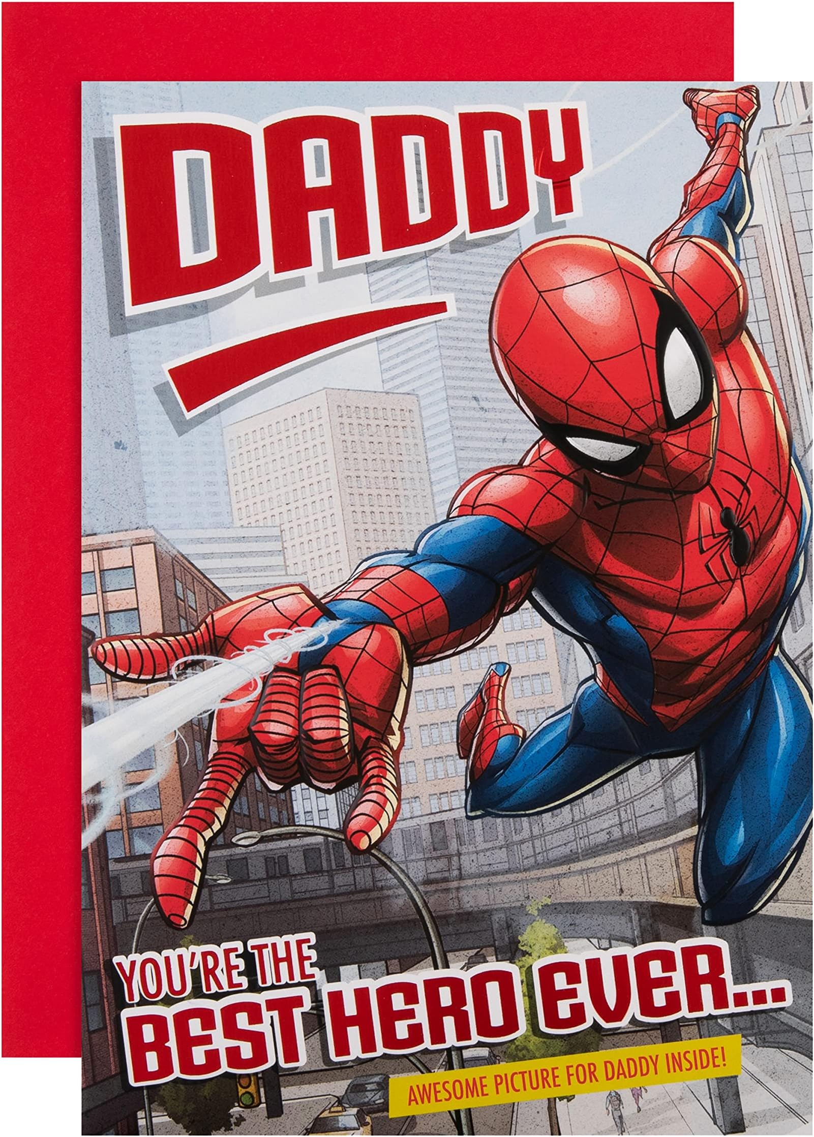Birthday Card for Daddy - Marvel Spider-Man Design