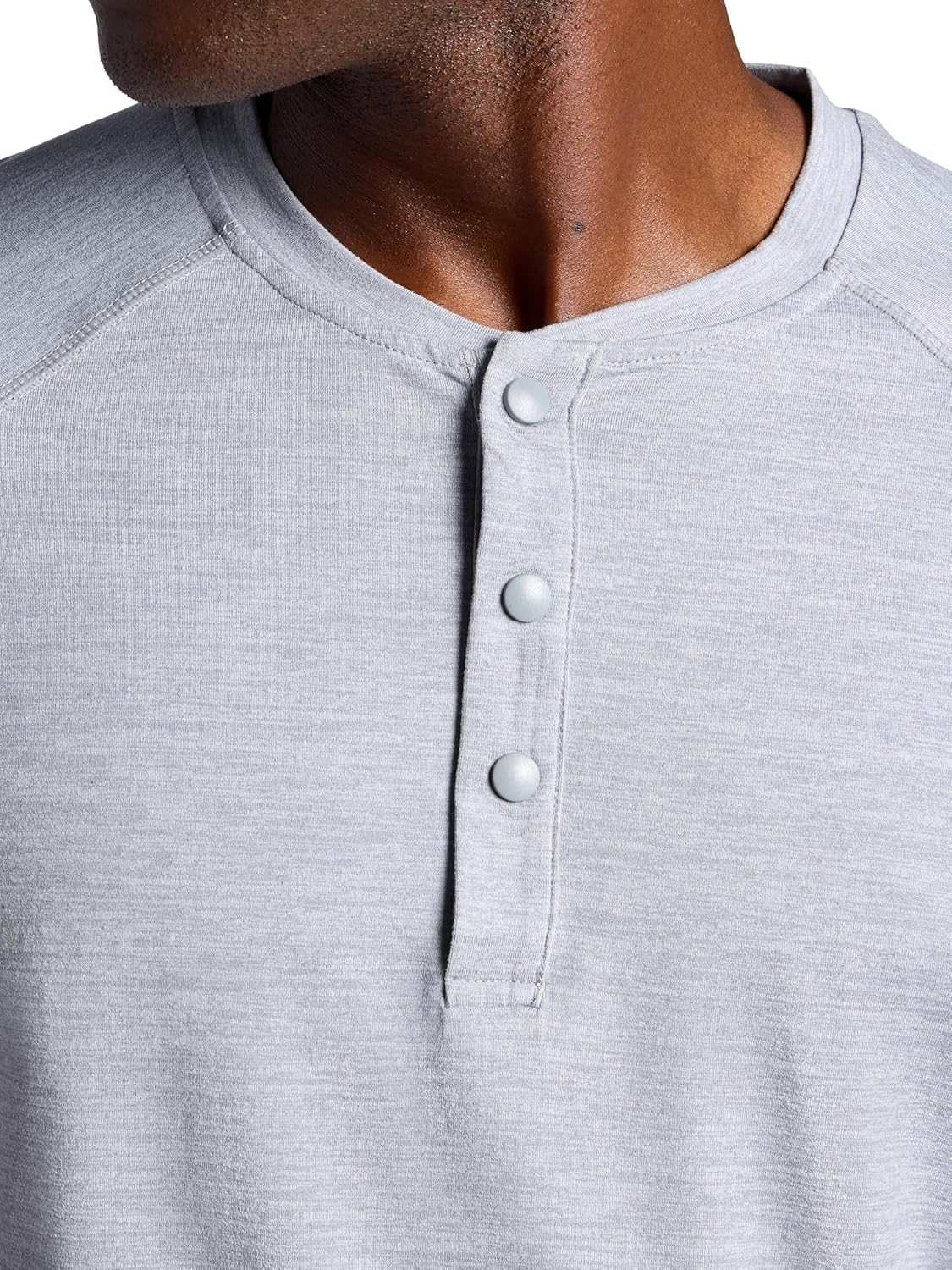 Gaiam Mens Commuter Long Sleeve Henley Shirt, Standard Fit, Stretch Midweight Material - Image 4