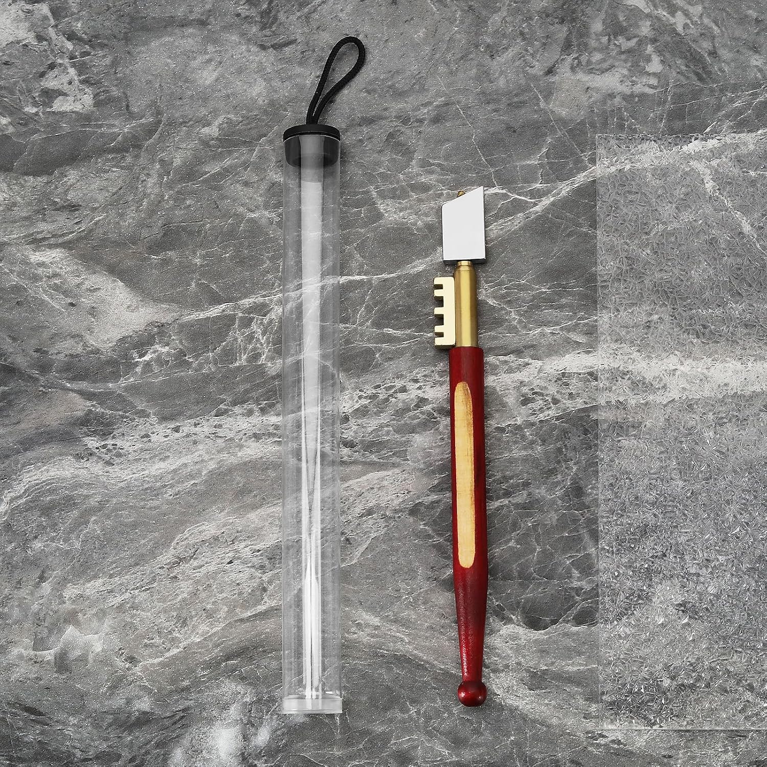 2pcs Diamond Tip Glass Cutter Glass Cutting Tool Wood Handle Glass Cutter Window Mirror Glazing Cutting Tool for Glass/Tiles/Mirror/Mosaic