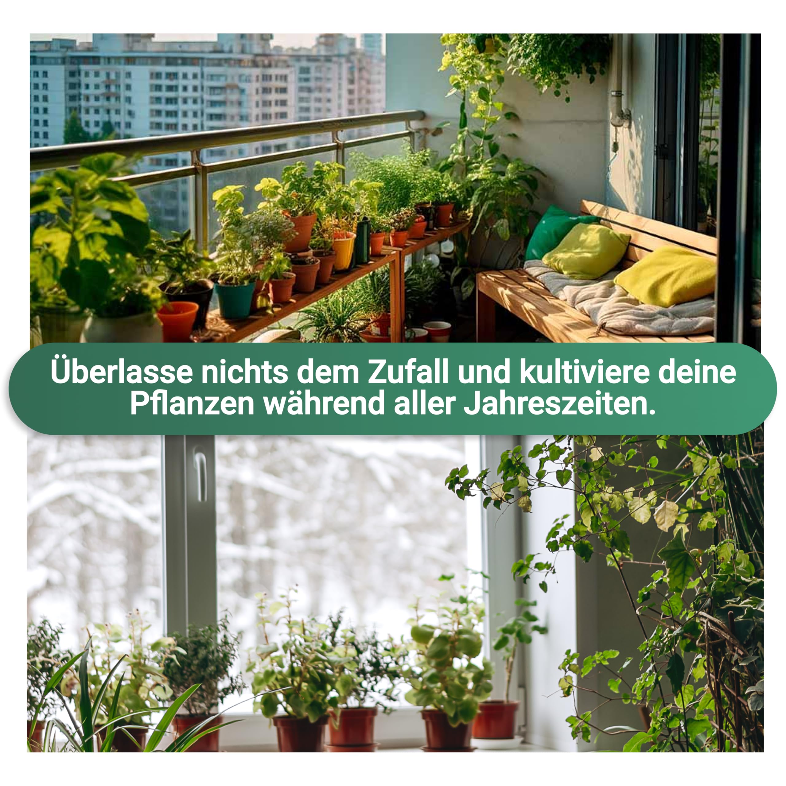 VENSO LED Pflanzenlampe Vollspektrum CANNA SUNLiTE, 30W Parus Grow Light, Ausziehbarer Teleskopstab bis 170cm, Ideal für 1-2 Cannabis Pflanzen, Indoor Anzucht, 4000K, IP54, EU-Stecker