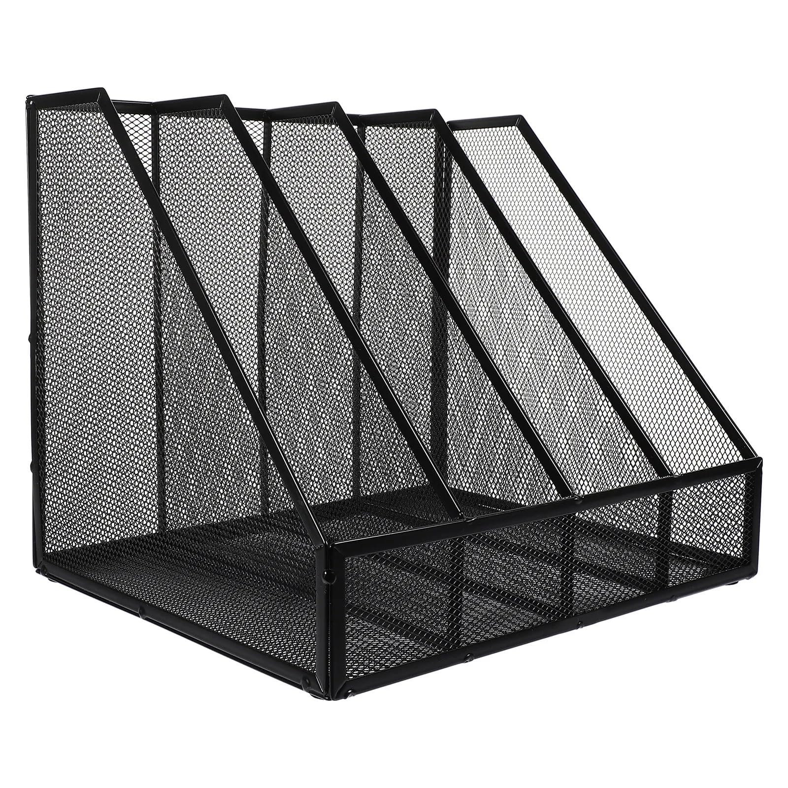 Stehsammler A4-Metall-Desktop-Datei-Organizer, 4-teiliger Dokumentenhalter for Papieraufbewahrungsregal