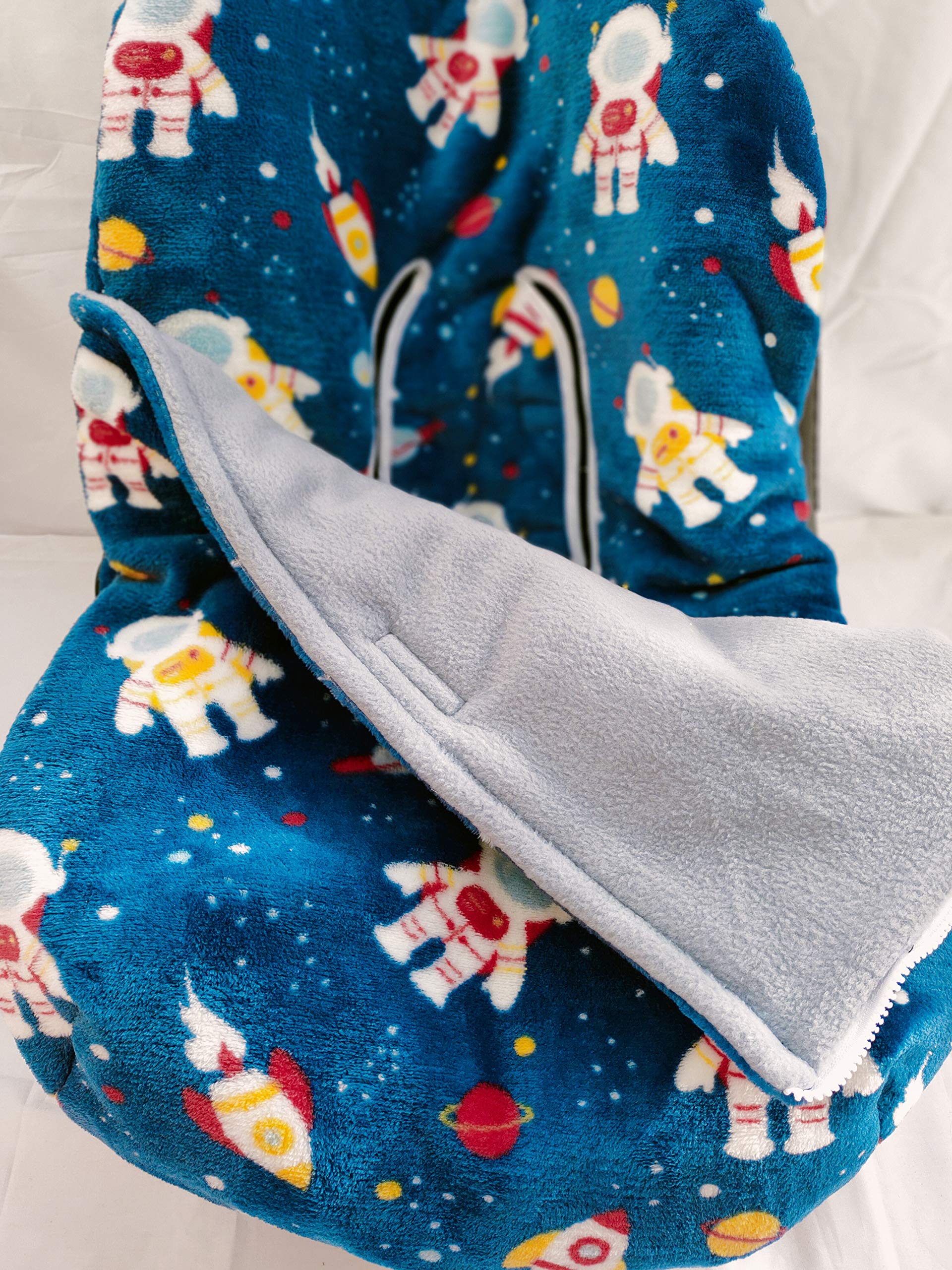 moon-bebe Housse de protection universelle groupe 0 matelas + couvercle (bleu)