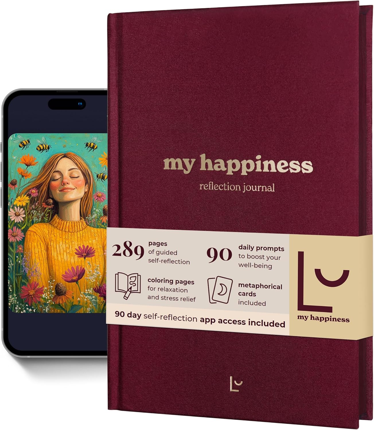 Daily Reflection Journal for Women with Prompts, Metaphorical Cards, Coloring & Exercises – Gratitude, Mindfulness & Mental Health Guided Journal