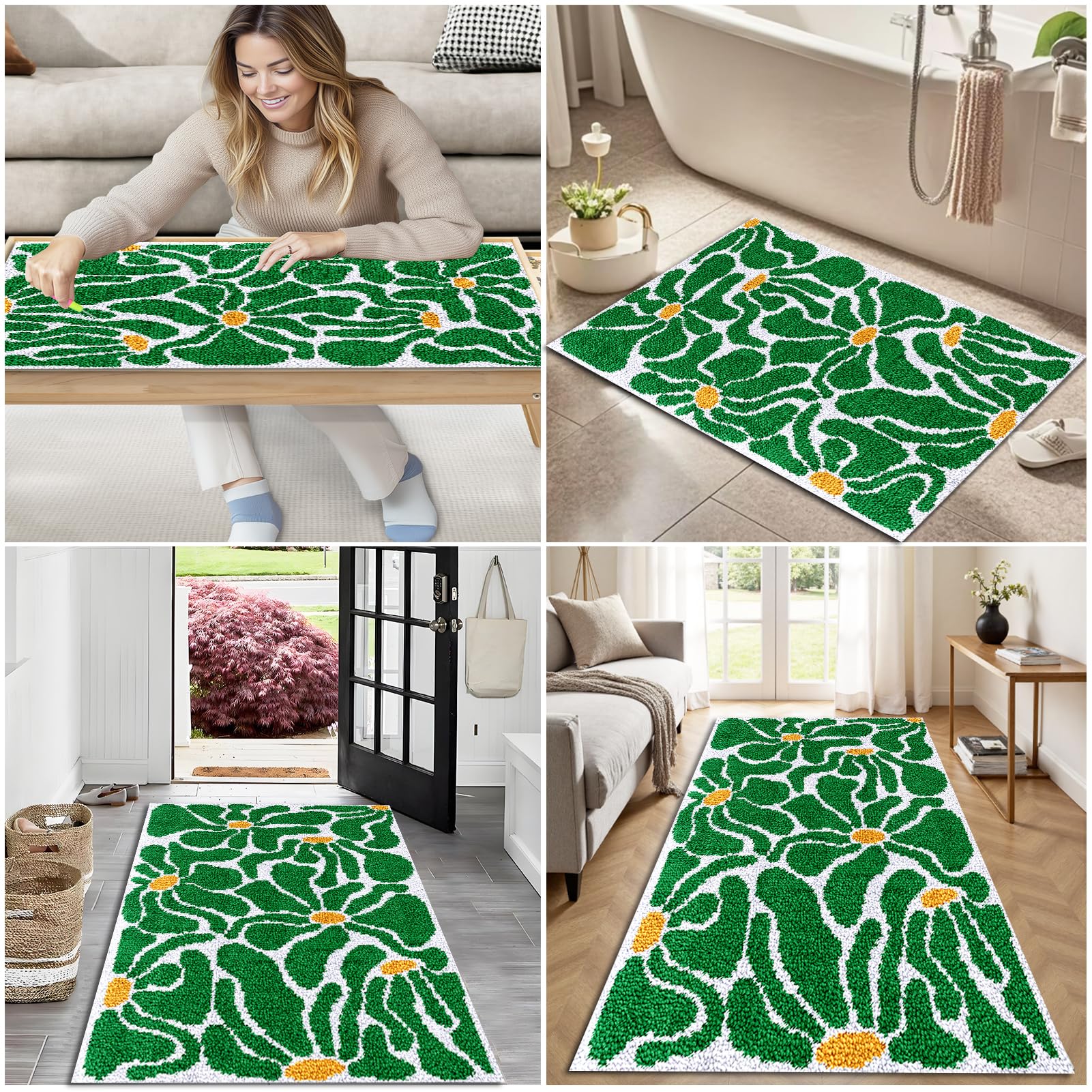Kit Tapis Point Noué à Faire Création 55 x 75 cm
