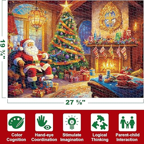 Miniatura 2 de Partylamb Calendario de Adviento 2023-1000 piezas de rompecabezas de Navidad para niños, adultos y adolescentes, calendarios de cuenta regresiva de