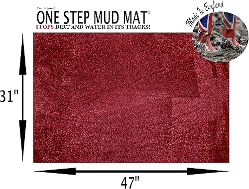 Miniatura 2 de Tapete de barro de un solo paso, tapete de barro de un paso, tapete de barro de un paso (grande, rojo)