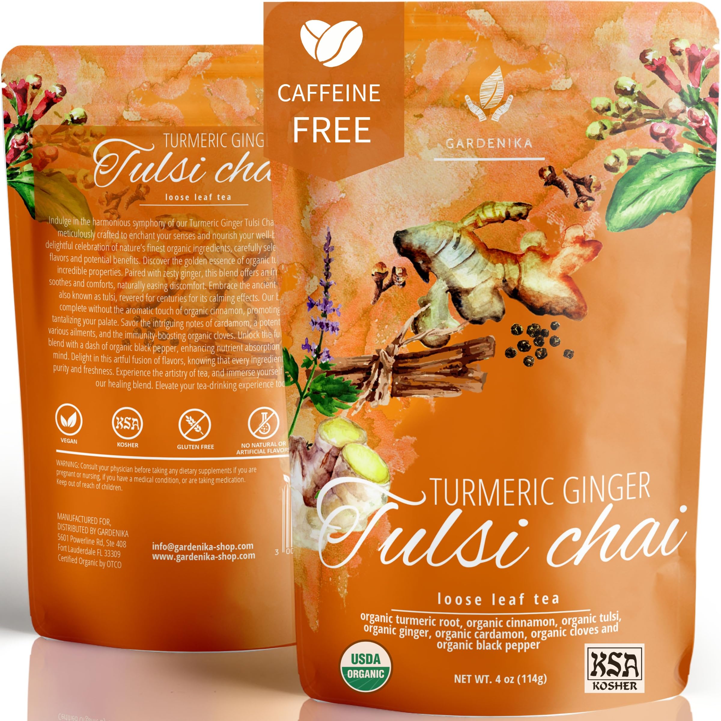 Organic Tulsi Turmeric Ginger Loose Leaf Tea