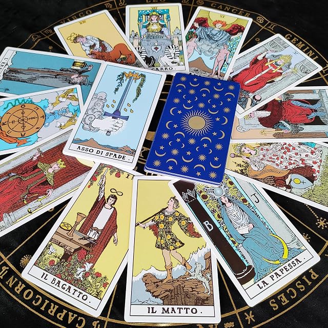 Foto 6 de 8 de Pelucton Baraja de Tarot Clásica de 78 Cartas para Principiantes con Guía en Italiano