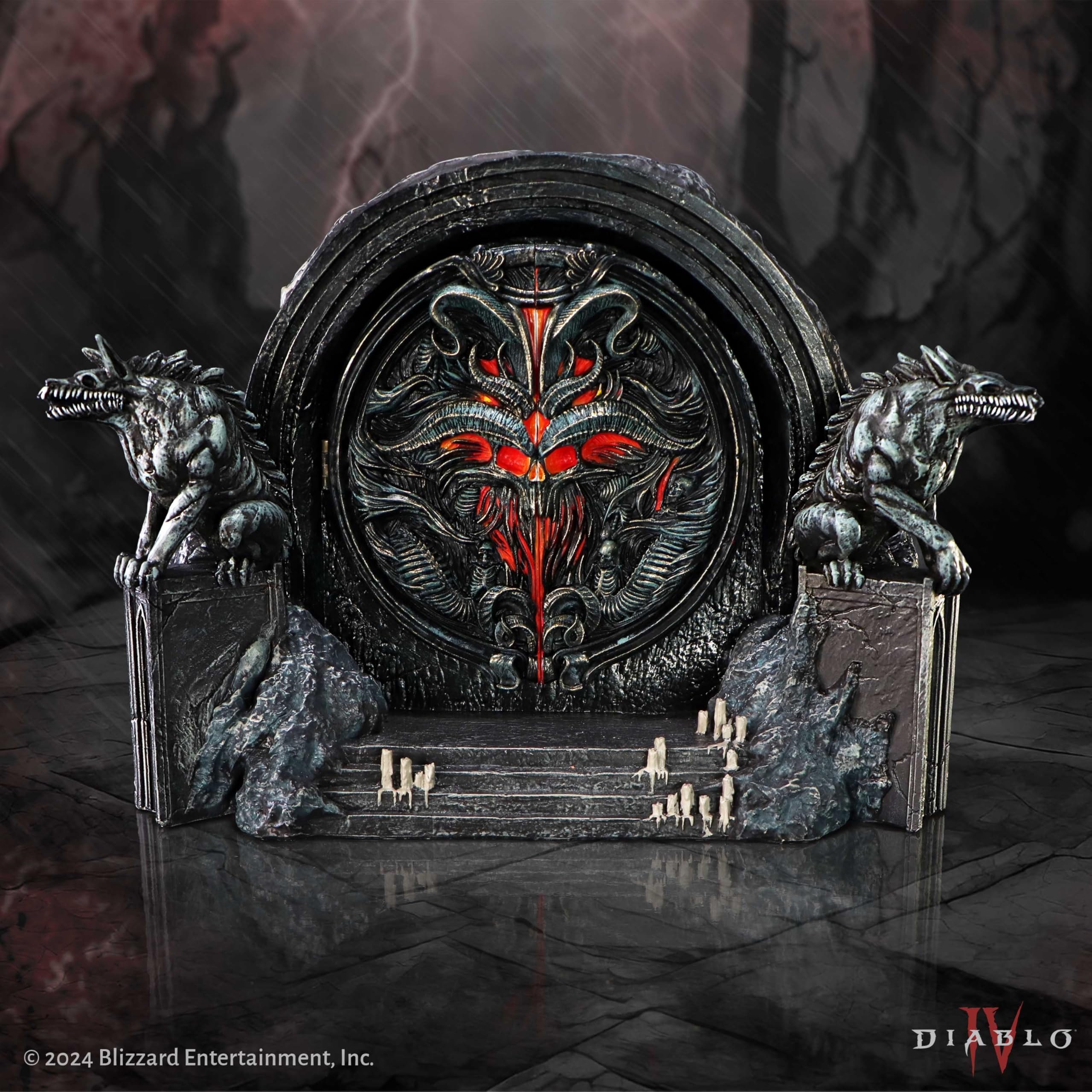 Nemesis Now Diablo IV Hells Gate Box 15,5 cm, żywica, czarny, oficjalnie licencjonowany produkt Diablo, pudełko na akcesoria do gier, mały schowek, odlewane w najlepszej żywicy, ręcznie malowane