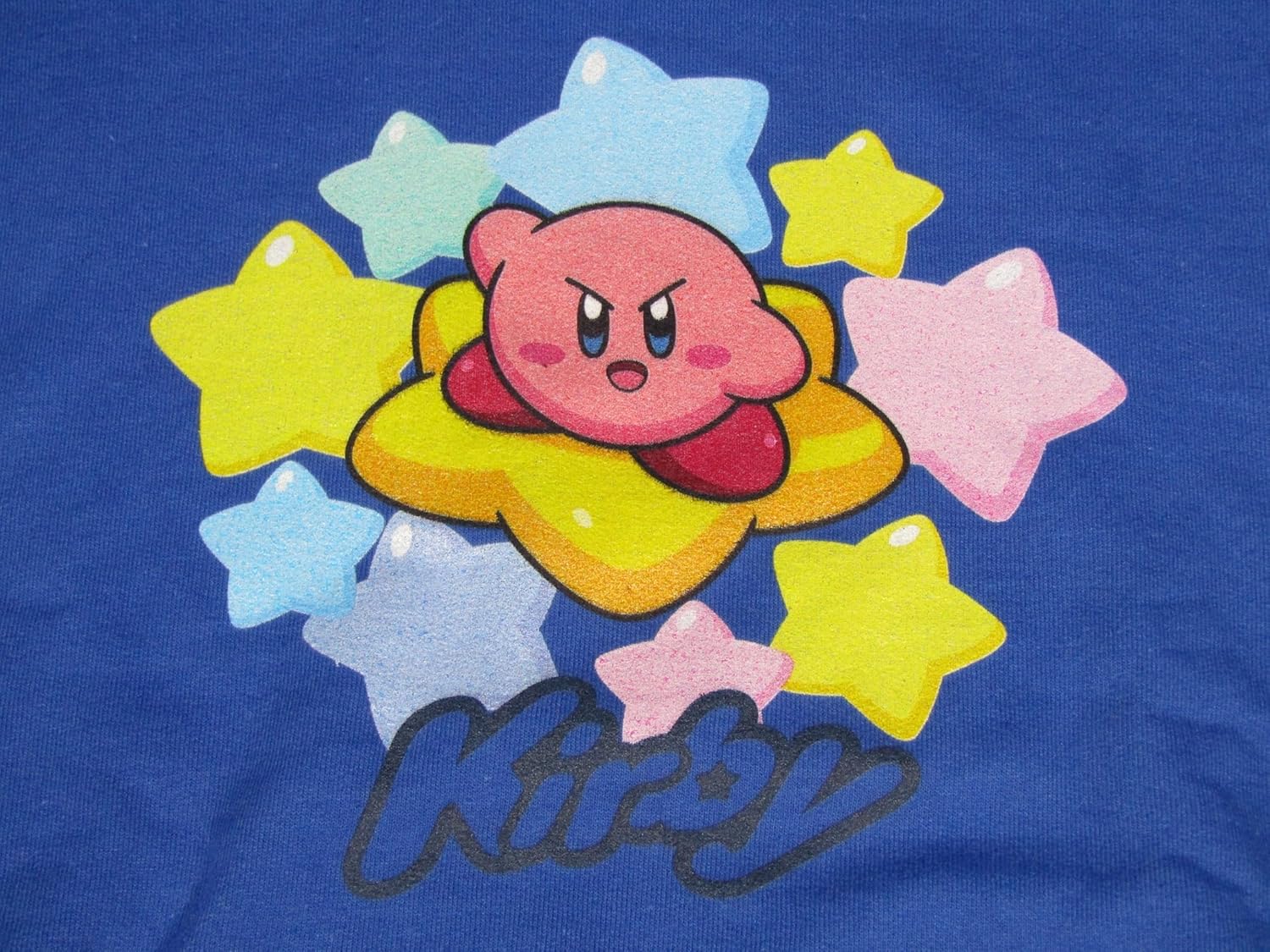 Bioworld Kirby Warp Star Ride Youth Royal Blue Sweatshirt
