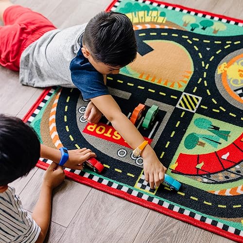 Miniatura 3 de Melissa & Doug Alfombra Round The Speedway Race Track (FFP)