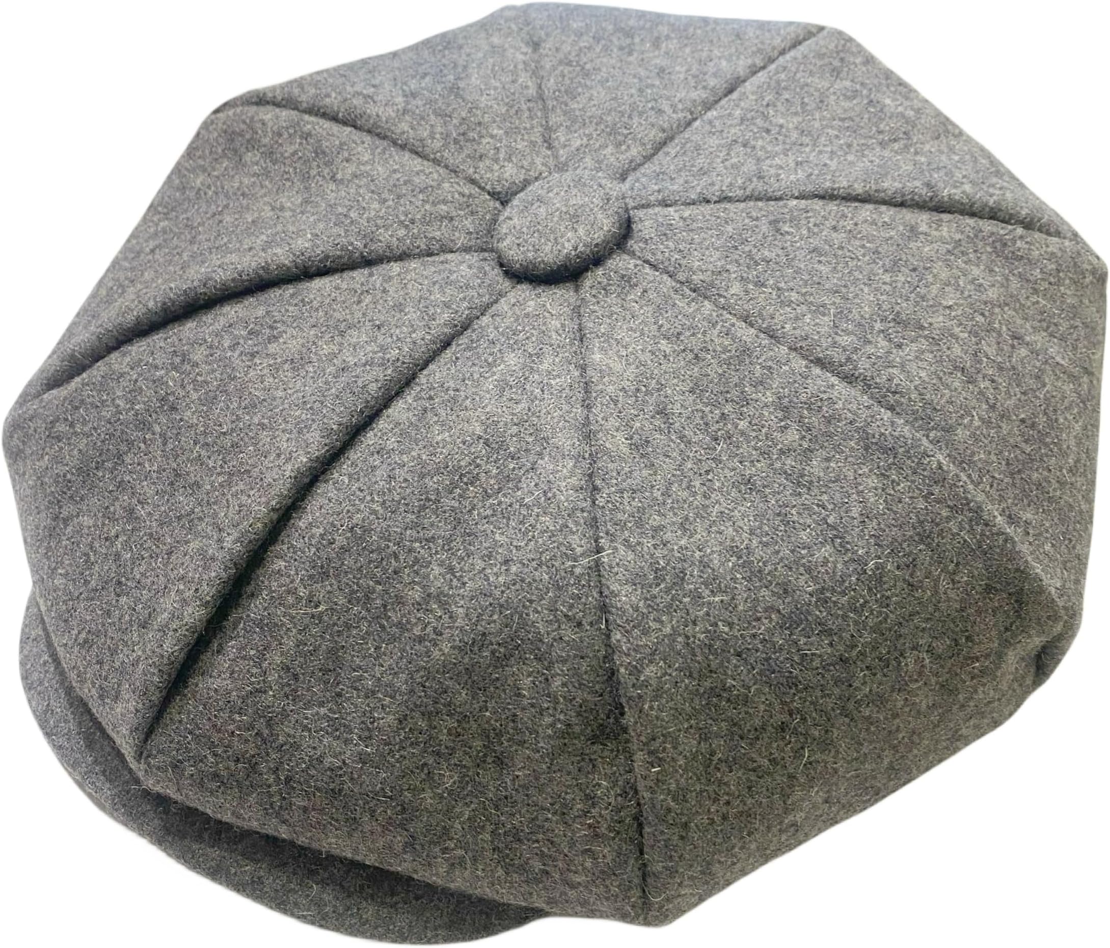 Oversized Men's Super Big 100% Wool 8 Panel Applejack Newsboy Cabbie Gatsby 20 Generation Hats (Not a Regular Apple hat)