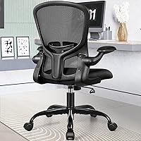 Vista 8 de FelixKing Sillas de escritorio de oficina, silla ergonómica de escritorio para PC con ruedas, soporte lumbar ajustable y altura, silla giratoria