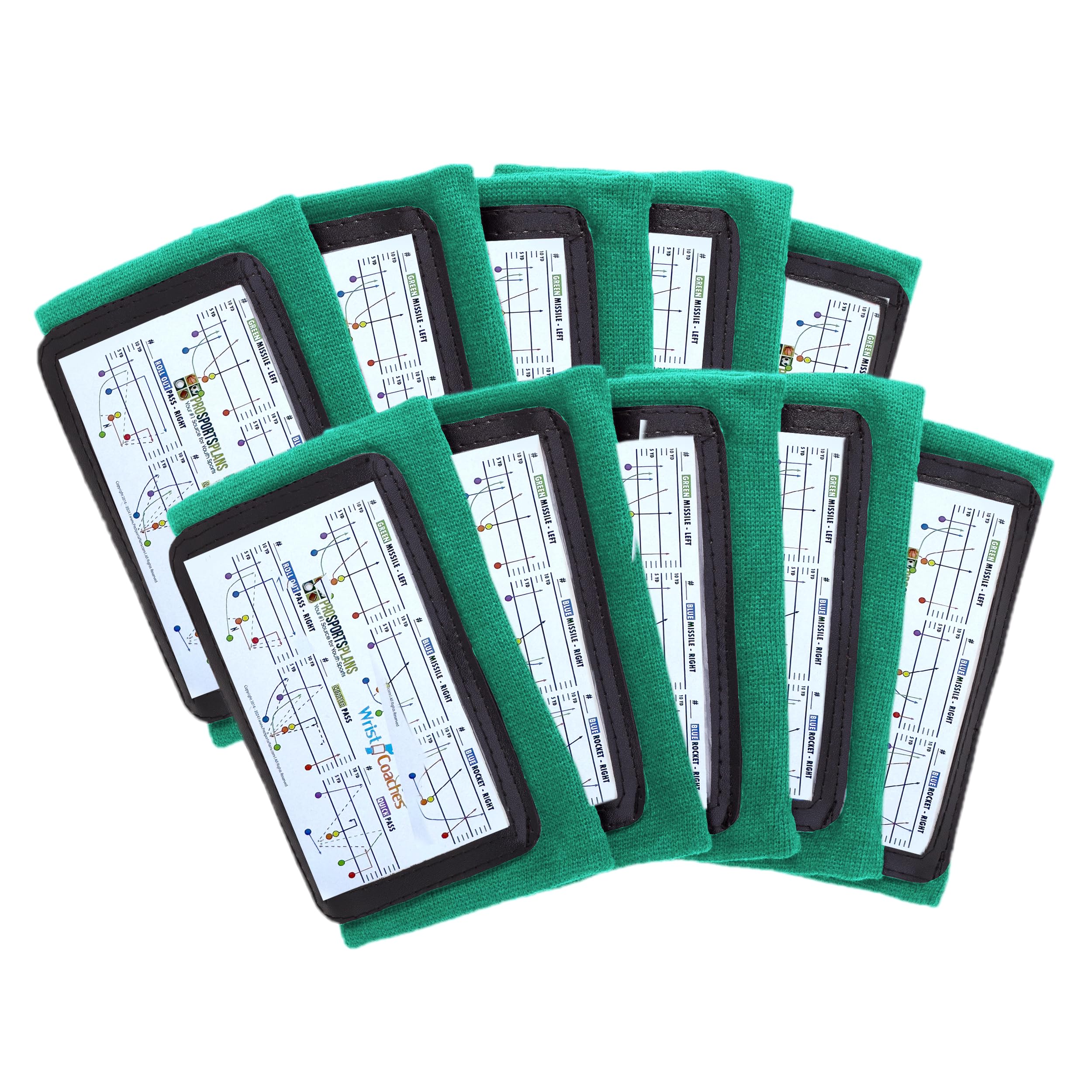 Football Play Wristbands - Youth Quarterback Gear - Wristband Playbook for Football and Softball Signs