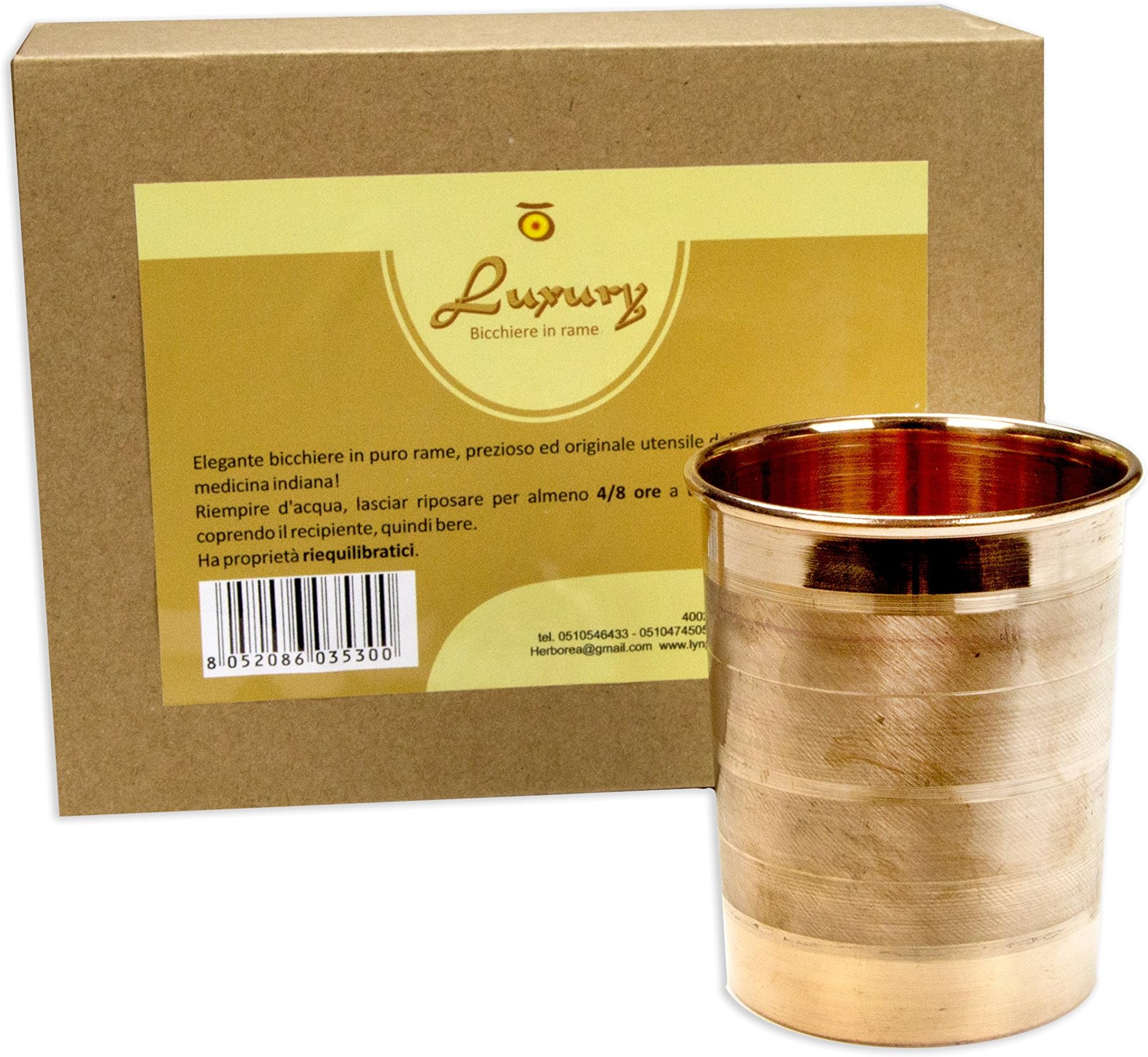 Lynpha Vitale Ayurveda Copper Cup - Handmade Copper Cup for Moscow Mule, Cocktails and Water - Hammered Indian Tradition - Luxury Cup
