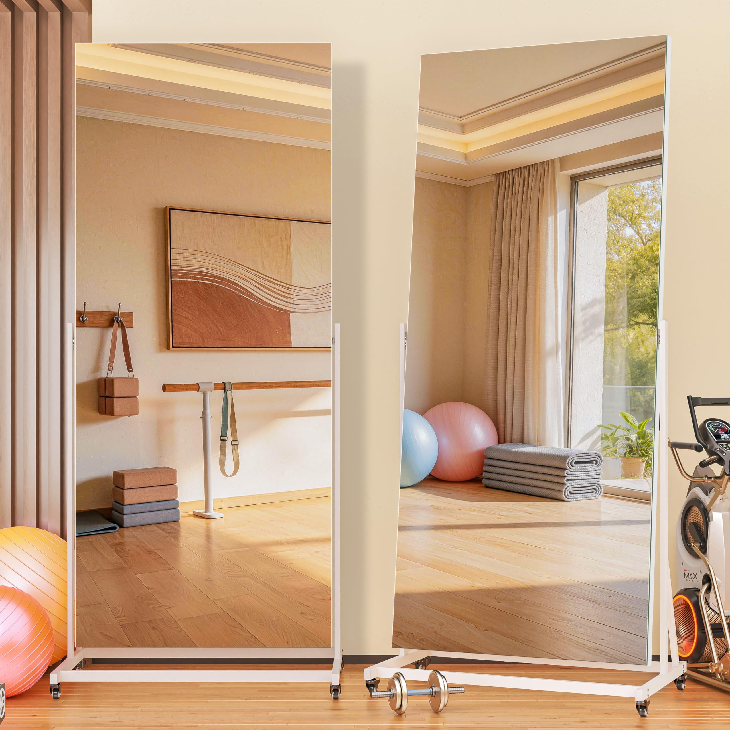 Photo 1 of WINNICE 77" x 26" Full Length Rolling Mirror