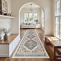 Vista 260 de Madane Alfombra Pasillera Lavable - Alfombras Pasilleras 2x6 para Pasillos de 6 Pies Antideslizante Vintage Alfombra Pasillera de Cocina