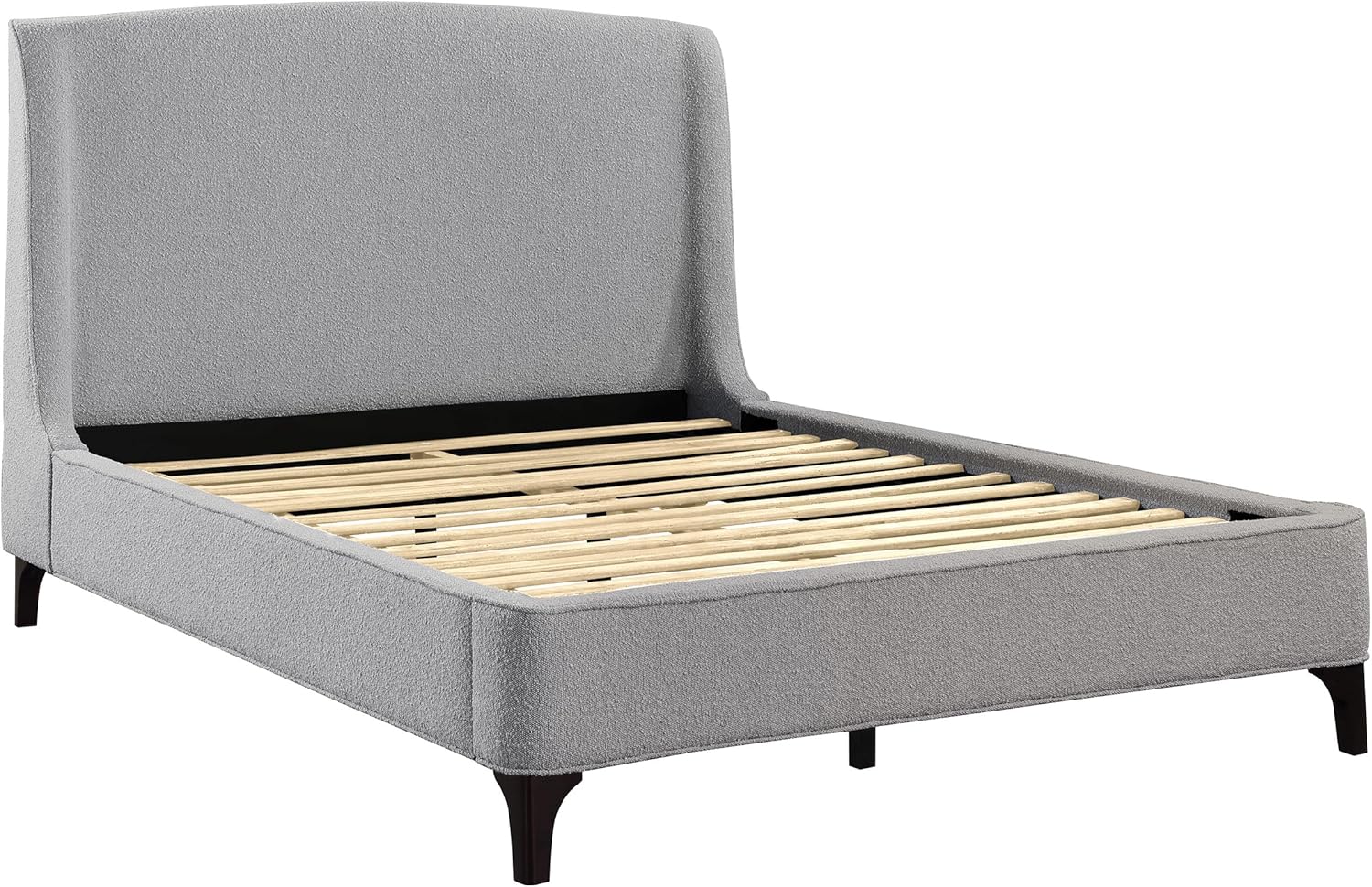 Components of the Coaster Mosby Eastern King Bed Frame, including headboard, footboard, side rails, and wooden slats.